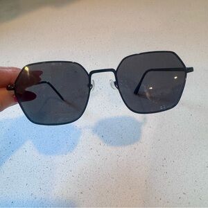 Free People Black Metal Rimmed Sunglasses
